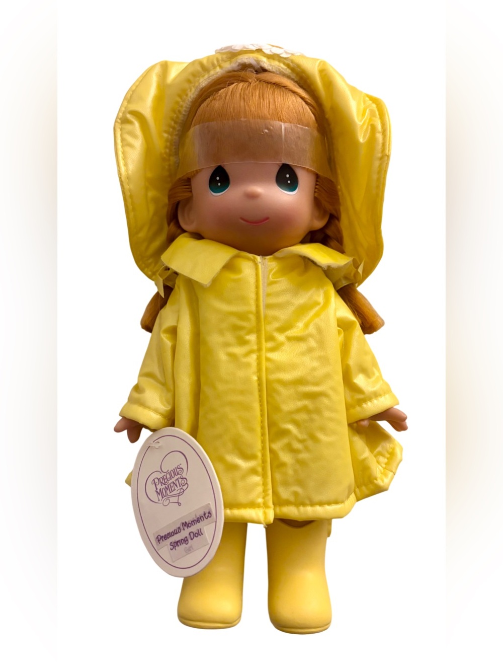 2008 Precious Moments 9” Doll # 5118 Spring Doll Yellow Raincoat